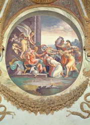 Scene Showing that Those Born under the Sign of Aquarius in Conjunction with the Constellation of Aquila are Imparted with Warlike Virtues, Symbolised by a Scene of Triumph, from the Camera dei Venti